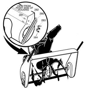 Drift Cutter Assembly Diagram and Parts List for 632130X16D 2005 Briggs and Stratton Snow Blower